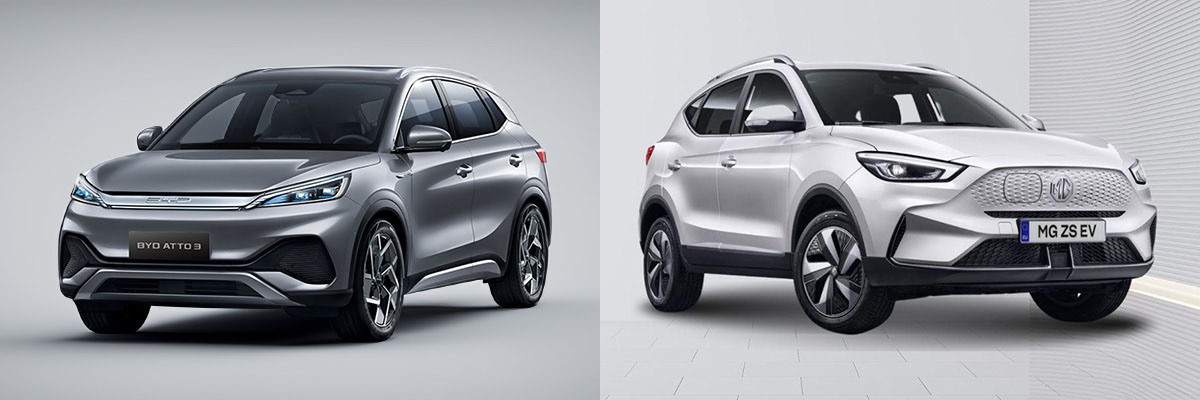 BYD Atto 3 vs MG ZS EV - Comparativa