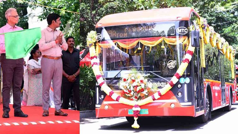 India incorpora 130 autobuses eléctricos en la ciudad de Chennai