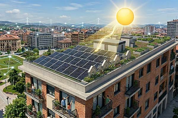 Instalar placas solares en un edificio- Cómo reducir la factura de luz de toda la comunidad