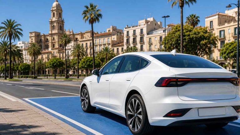 Málaga elimina el aparcamiento gratis en la zona azul para los coches eléctricos