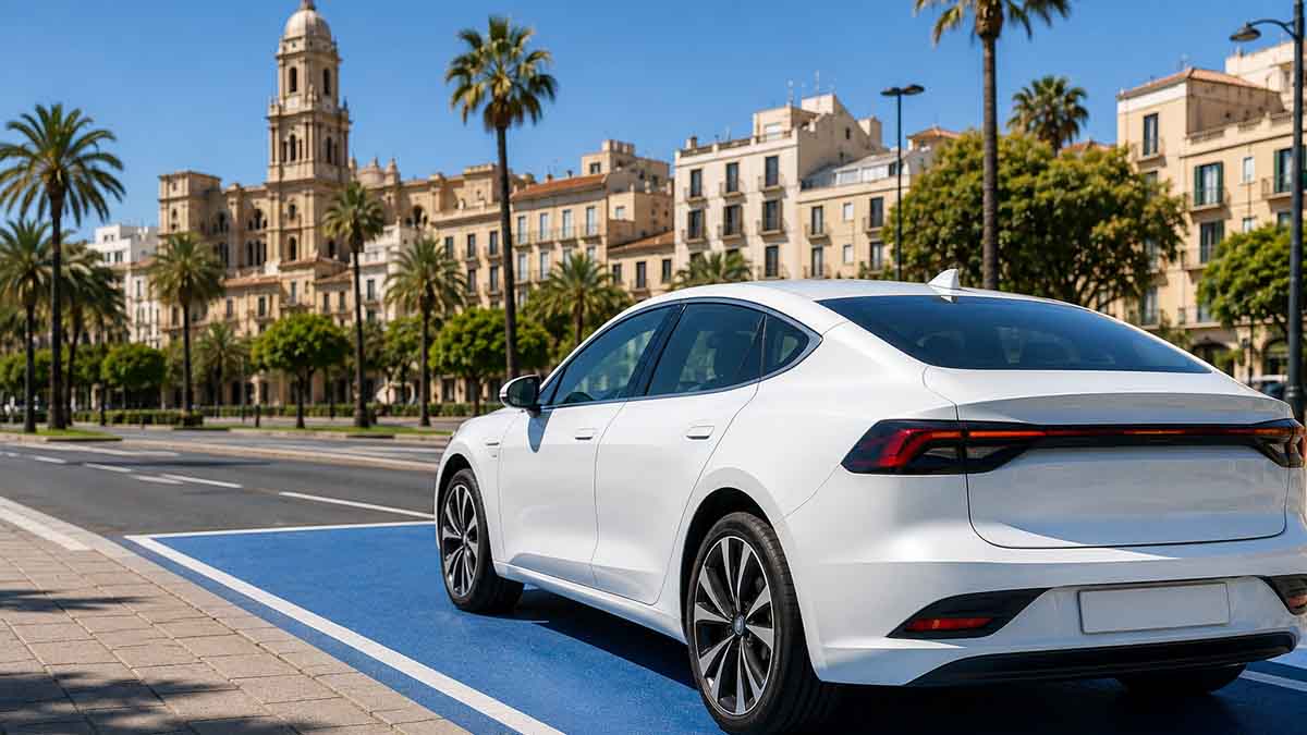 Málaga elimina el aparcamiento gratis en la zona azul para los coches eléctricos