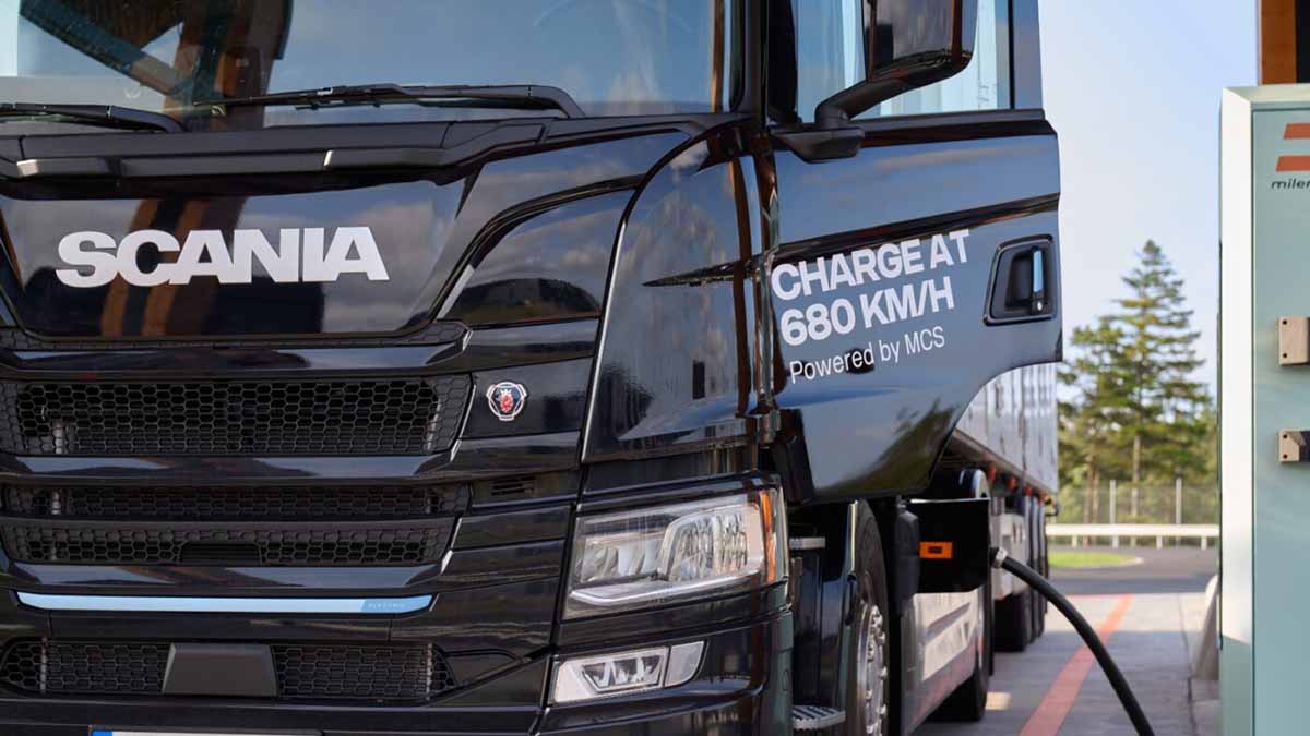 Scania presenta la carga bidireccional V2G para camiones eléctricos a 750 kW