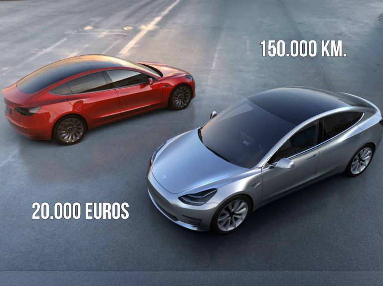Un Tesla Model 3 con 150.000 km por 20.000 euros