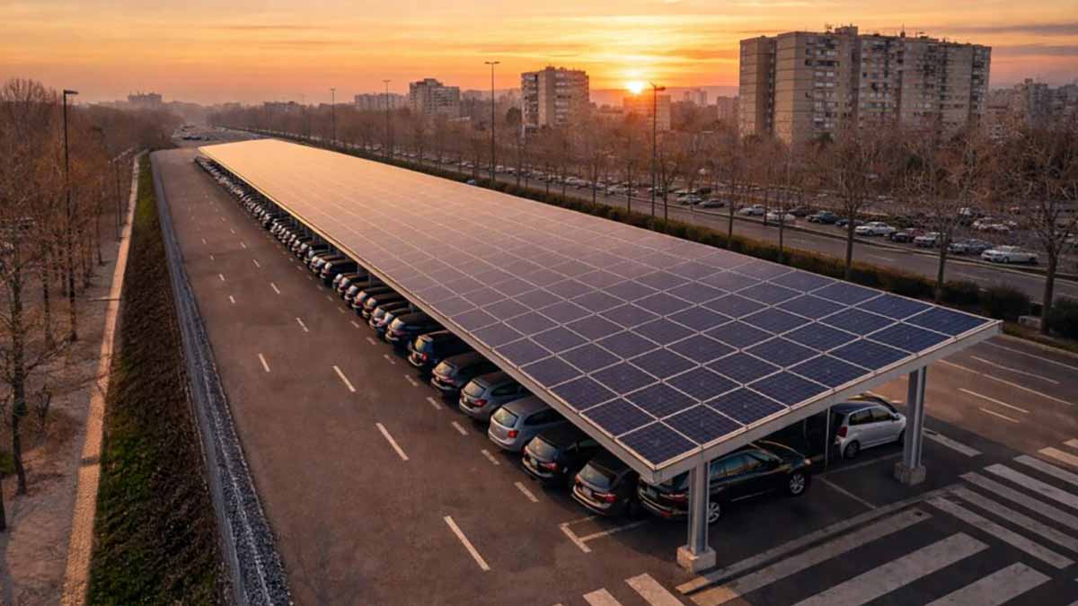 Zaragoza arranca el proyecto de 4 marquesinas solares con autoconsumo colectivo y recarga para coches eléctricos